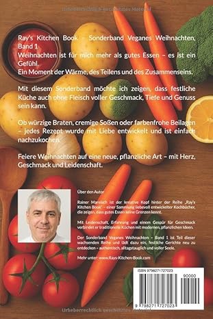 Ray's Kitchen Book – Sonderband Veganes Weihnachten Band 1 – Rückseite