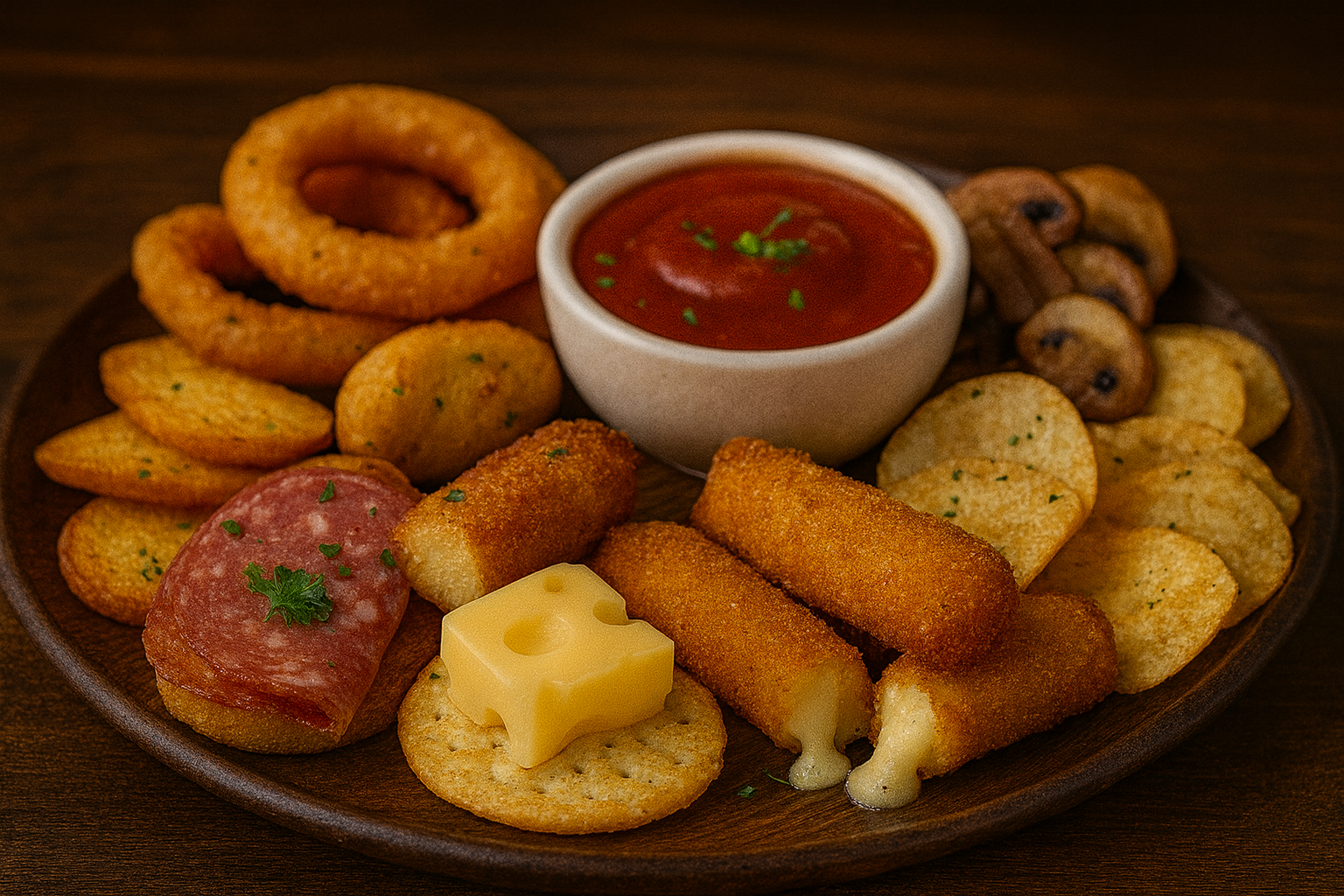 Knusprige warme Snacks