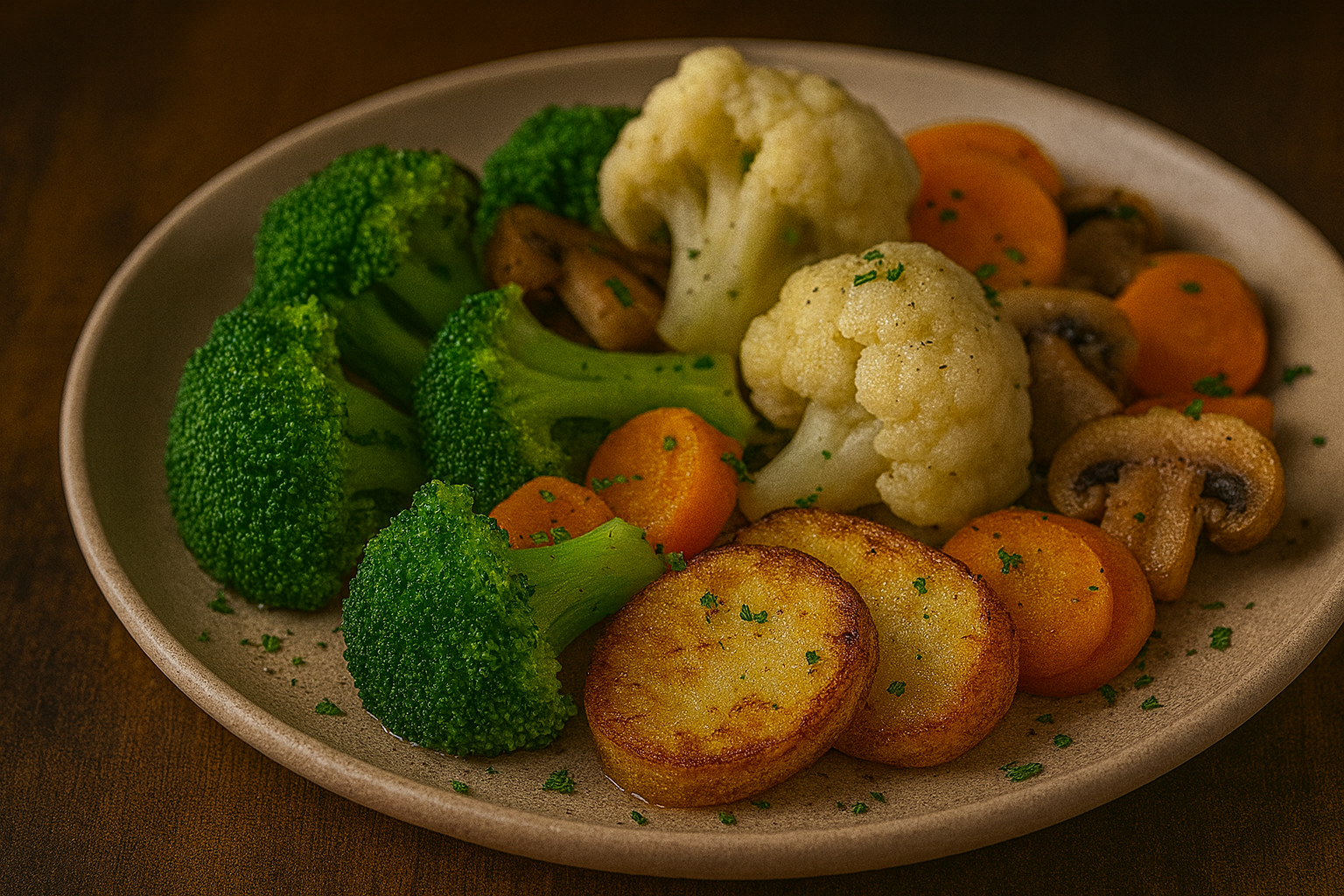 Gemüsebeilagen – Brokkoli, Blumenkohl, Pilze & Gemüsepfannen