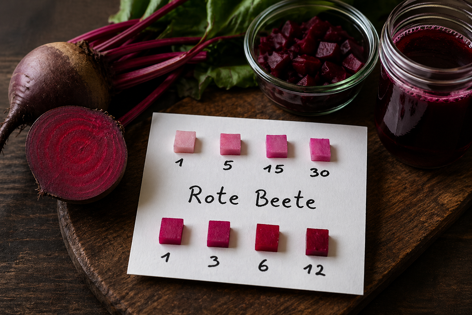 Eiweiß färben mit Roter Beete