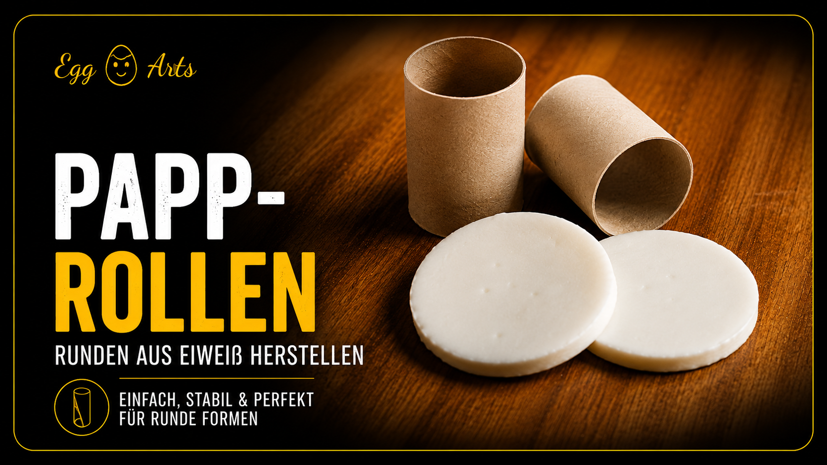 Papprolle-Rundformen aus Eiweiß herstellen
