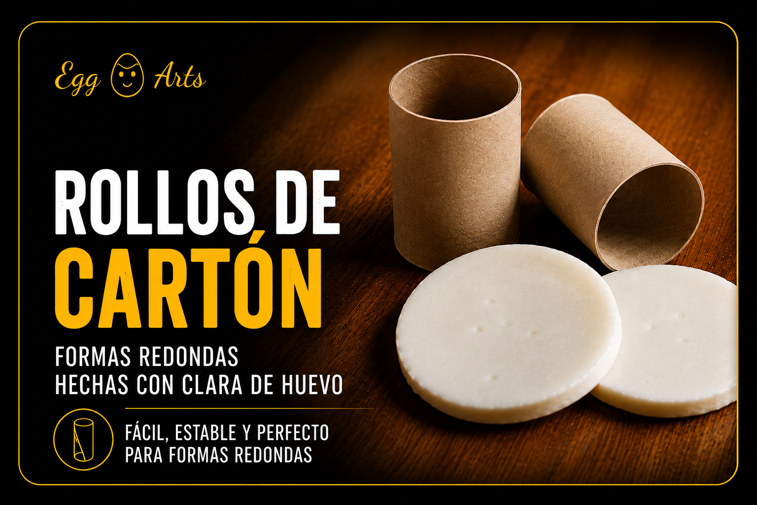 Formas Redondas con Rollos de Cartón para Egg-Arts