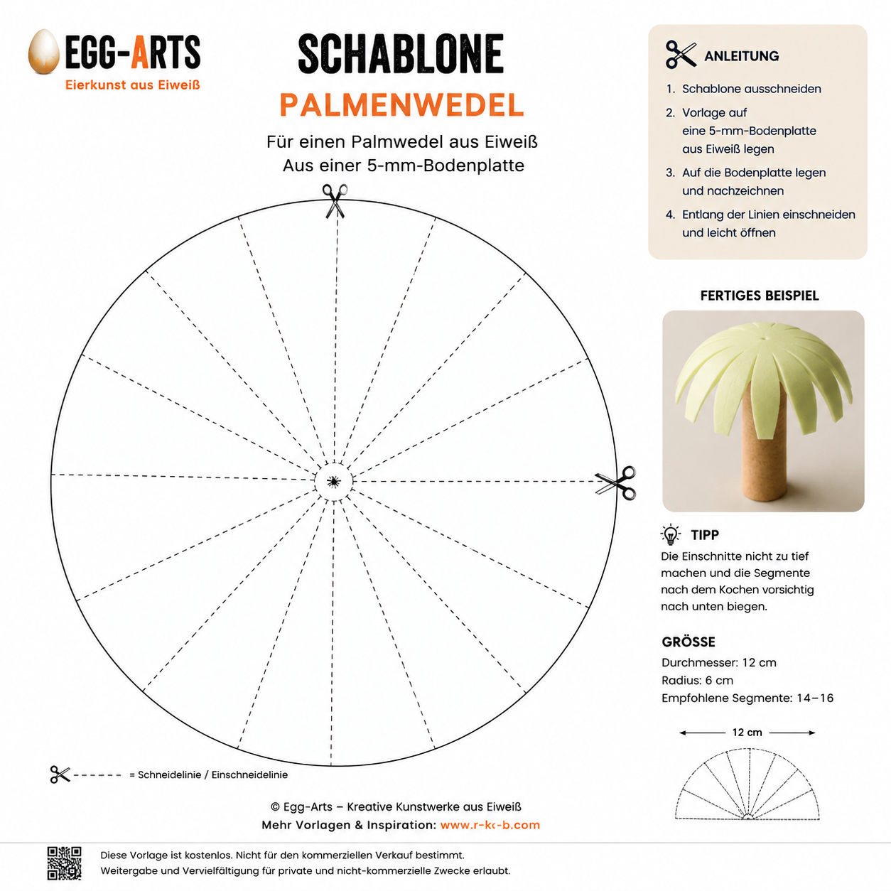 Palmenblätter 01 Schablone für Egg-Arts