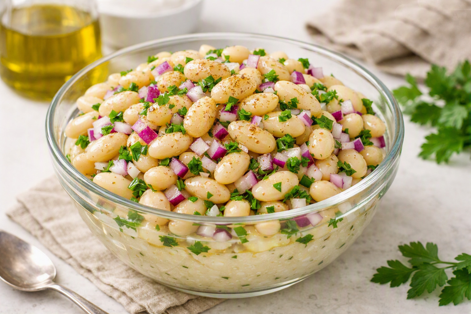 Weißer Bohnensalat